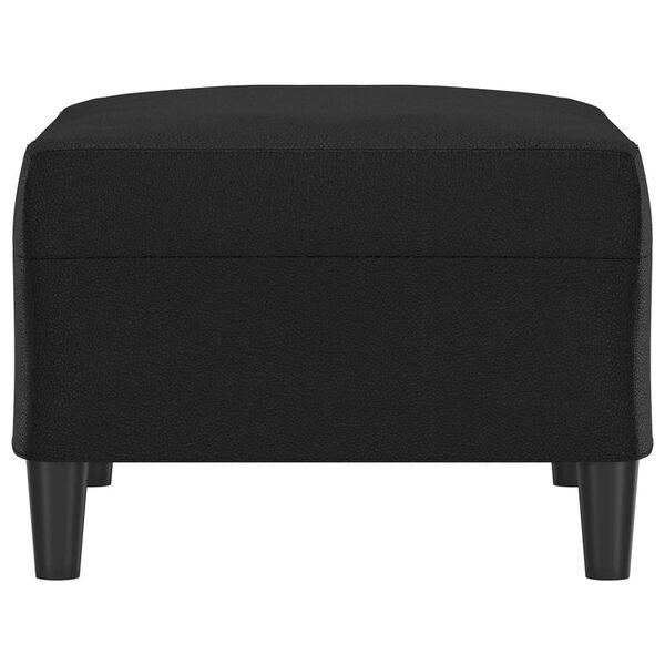 vidaXL Apoio de p&eacute;s 70x55x41 cm couro artificial preto