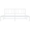 vidaXL Estrutura de cama com cabeceira 183x213 cm metal branco