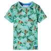 vidaXL T-shirt para crian&ccedil;a verde-claro mesclado 128
