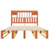 vidaXL Cama com estante sem colch&atilde;o 140x190 cm pinho maci&ccedil;o