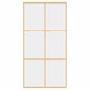 vidaXL Porta deslizante 102,5x205 cm vidro ESG/alum&iacute;nio dourado