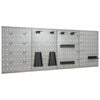 vidaXL Placas perfuradas de parede 4 pcs 40x58 cm a&ccedil;o