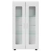 vidaXL Buffet com porta FLORIN Branco Brilhante 55,5 x 29 x 103 cm