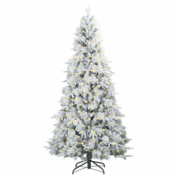 vidaXL &Aacute;rvore de Natal Articulada Artificial Branco 240 cm PE e PVC