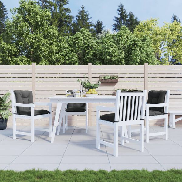 vidaXL Almofad&otilde;es lombares p/ cadeiras de jardim 4pcs tecido antracite