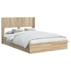 vidaXL Estrutura de Cama com Armazenamento e Cabeceira Carvalho Sonoma