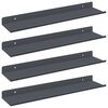 vidaXL Prateleira Flutuante 4 pcs Antracite 40 x 8,5 x 2,5 cm A&ccedil;o