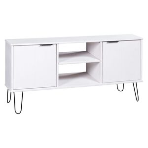 vidaXL M&oacute;vel de TV New York madeira de pinho maci&ccedil;a branco