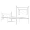 vidaXL Estrutura de cama com cabeceira e p&eacute;s 80x200 cm metal branco