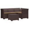 vidaXL Sof&aacute; de Jardim para 4 Pessoas com Almofadas Estilo Rattan PP