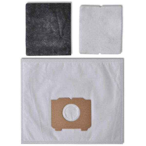 vidaXL Saco para aspirador de pó com 25 peças e filtros para AEG, Progress, Tornado