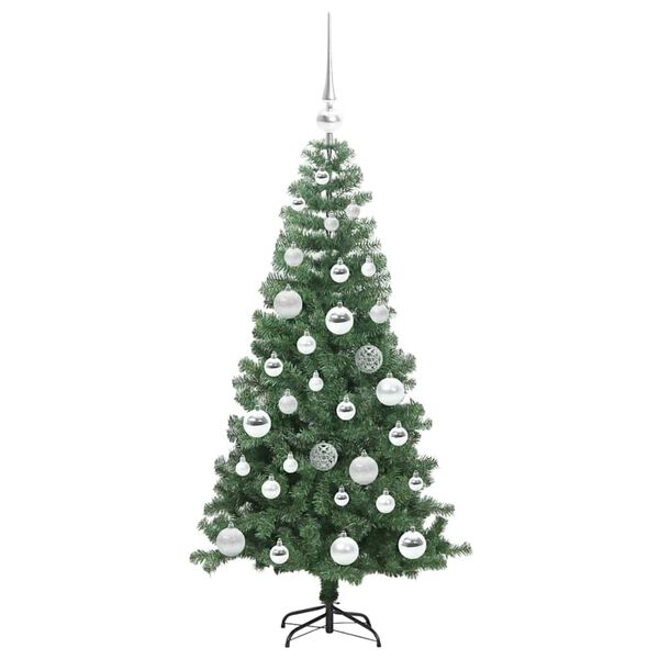 vidaXL &Aacute;rvore de Natal com 150 LEDs com suporte Verde 120 cm PVC