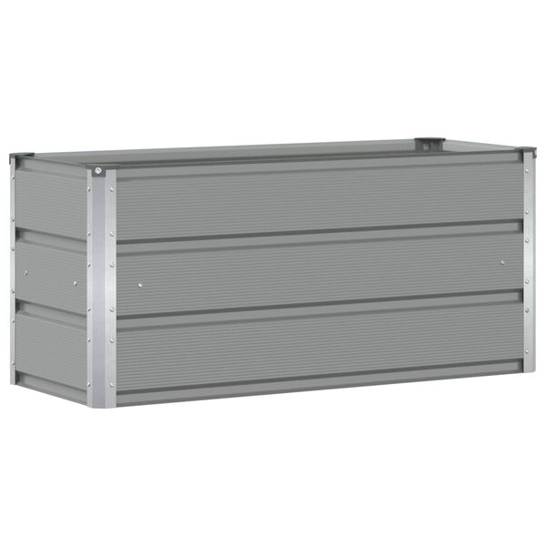 vidaXL Floreira Cinzento-claro 100 x 40 x 45 cm A&ccedil;o