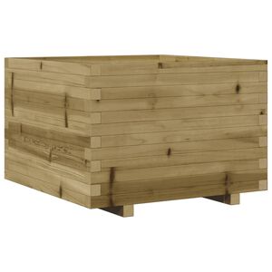 vidaXL Vaso/floreira de jardim 70x70x49,5 cm madeira pinho impregnada