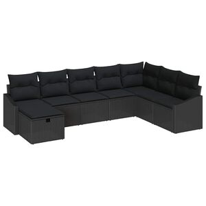 vidaXL Conjunto de Sof&aacute;s com almofada 8 pcs vime PE