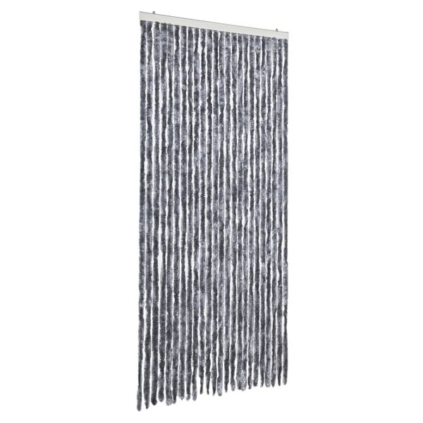 vidaXL Cortina anti-insetos 100x200 cm chenille prateado