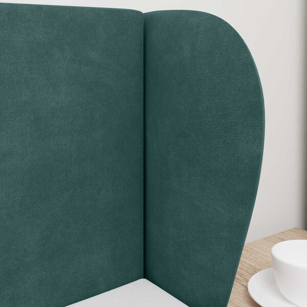 vidaXL Orelha de Cabeceira Verde 40 x 23 x 6 cm Veludo