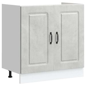 vidaXL Arm&aacute;rio baixo lavat&oacute;rio Kalmar 80x46x81,5 cm cinzento bet&atilde;o