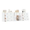 vidaXL Aparadores 3 pcs madeira processada branco