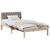 vidaXL Estrutura da cama com cabeceira Marrom e taupe 100 x 200 cm