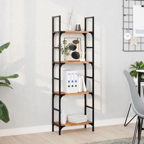 vidaXL Prateleiras flutuantes 4 pcs ac&aacute;cia maci&ccedil;a c/ acabamento a &oacute;leo