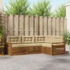 vidaXL Conjunto de Sof&aacute;s para Exterior 4 pcs Natural e Bege