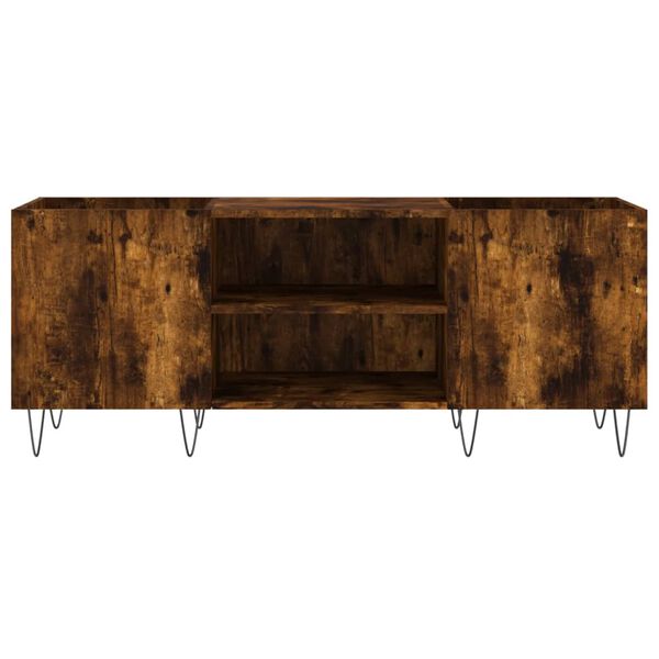 vidaXL Arm&aacute;rio p/ discos 121x38x48 cm deriv. madeira carvalho fumado