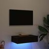 vidaXL M&oacute;vel de TV com luzes LED carvalho preto 60x35x15,5 cm