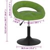 vidaXL Cadeiras de jantar girat&oacute;rias 2 pcs veludo verde-claro
