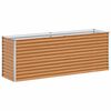 vidaXL Canteiro de jardim elevado 195 x 50 x 68 cm A&ccedil;o Galvanizado
