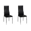 vidaXL Cadeiras de jantar 2 pcs couro artificial preto