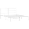 vidaXL Estrutura de cama com cabeceira 150x200 cm metal branco