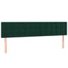 vidaXL Cama box spring c/ colch&atilde;o/LED 160x200 cm veludo verde-escuro