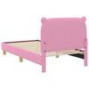 vidaXL Estrutura de Cama Infantil com Cabeceira Rosa 80 x 160 cm