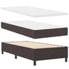 vidaXL Cama Box com colch&atilde;o Castanho escuro 80 x 200 cm tecido