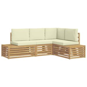 vidaXL Conjunto de Sof&aacute;s para Exterior Branco 213,5 x 154,5 x 73 cm