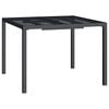 vidaXL Mesa de jardim 100x100x72 cm a&ccedil;o antracite