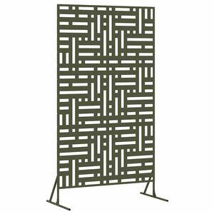 vidaXL Protetor de Privacidade 100 x 50 x 180 cm A&ccedil;o Verde-Azeitona