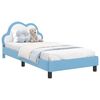 vidaXL Estrutura de Cama Infantil com Cabeceira Azul 90 x 200 cm PU