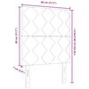 vidaXL Cabeceira com cabeceira Cinzento-claro 80 cm Couro Sint&eacute;tico