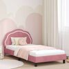 vidaXL Estrutura de Cama Infantil com Cabeceira Rosa 80 x 200 cm