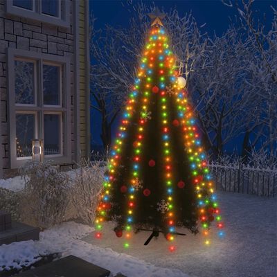 vidaXL Cordão de luzes árvore de Natal 300 luzes LED 300 cm colorido