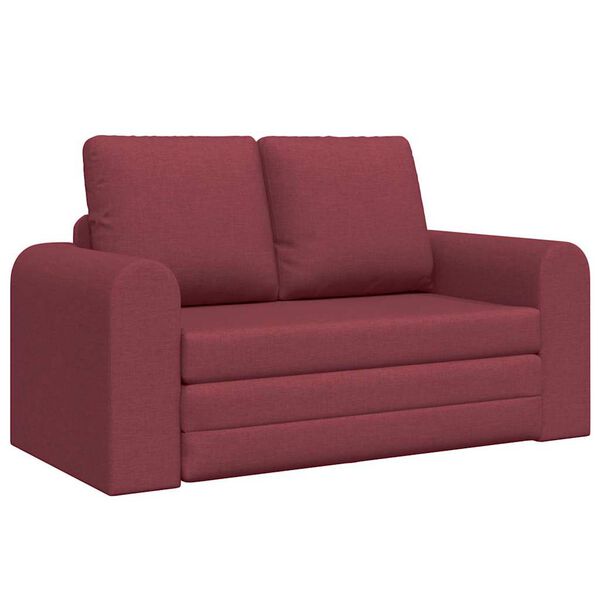 vidaXL Sof&aacute;-Cama 60cm Vinho Vermelho tecido