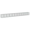vidaXL Cesto gabi&atilde;o com cobertura 1150x100x100 cm ferro galvanizado
