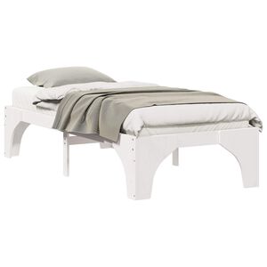 vidaXL Estrutura da Cama Branco 90 x 190 cm Madeira de Pinheiro S&oacute;lida