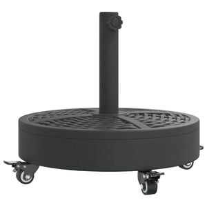 vidaXL Base p/ guarda-sol c/ rodas p/ postes de &Oslash;38/48mm 27 kg redondo