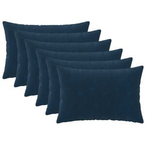 vidaXL Capa almofada 6 pcs HEERLEN Azul 30 x 50 cm