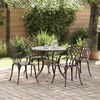 vidaXL Conjunto de Jantar para Jardim 5 pcs Bronze 90 x 90 x 75 cm