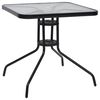 vidaXL Mesa de jardim 70x70x70 cm a&ccedil;o preto