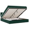 vidaXL Estrutura de cama otomana com colch&atilde;o 160x200 cm verde escuro